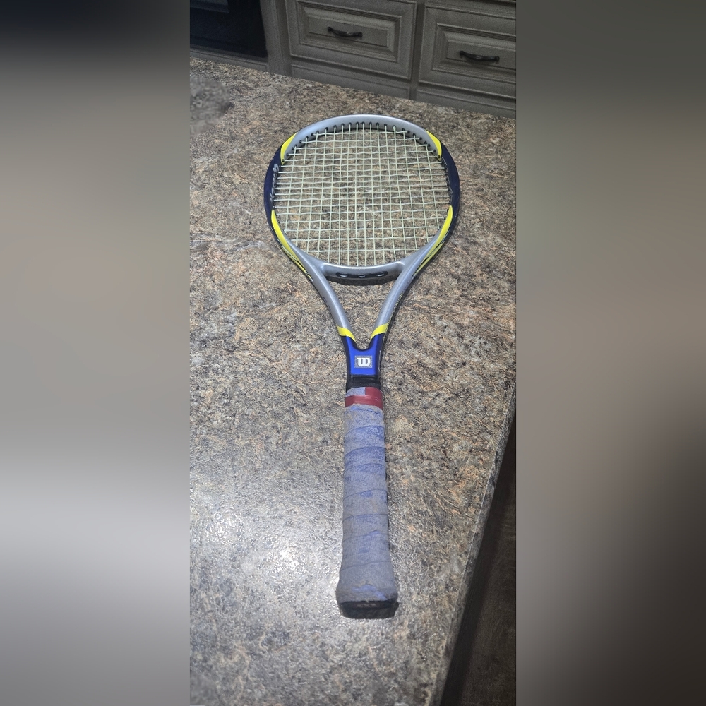 Wilson Blue and Yellow Tennis Racket